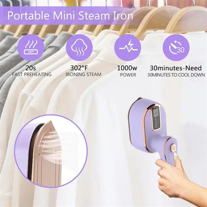 2 in 1 Travel Steam Iron for Clothes