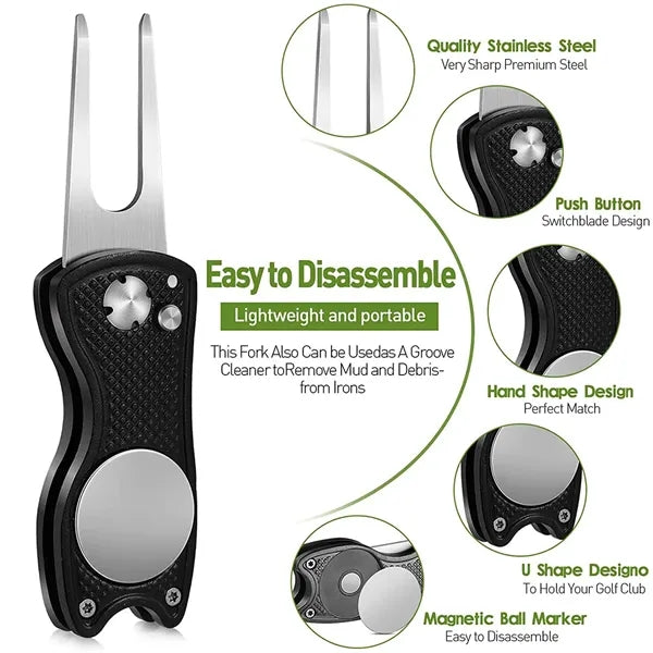 Magnetic Golf Fork with Ball Marker