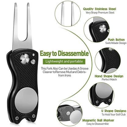 Magnetic Golf Fork with Ball Marker