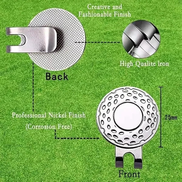 Golf Hat Clip With Magnetic Ball Marker