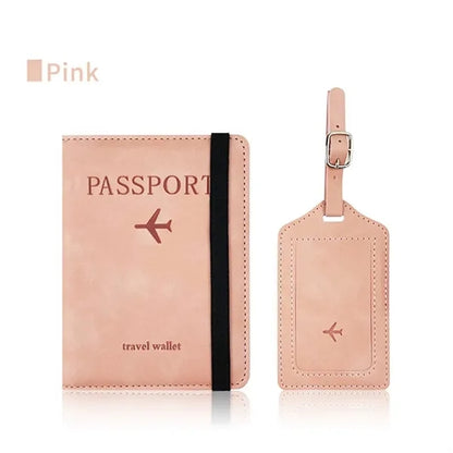 Passport Holder Cover RFID Wallet Case Luggage Tag Set