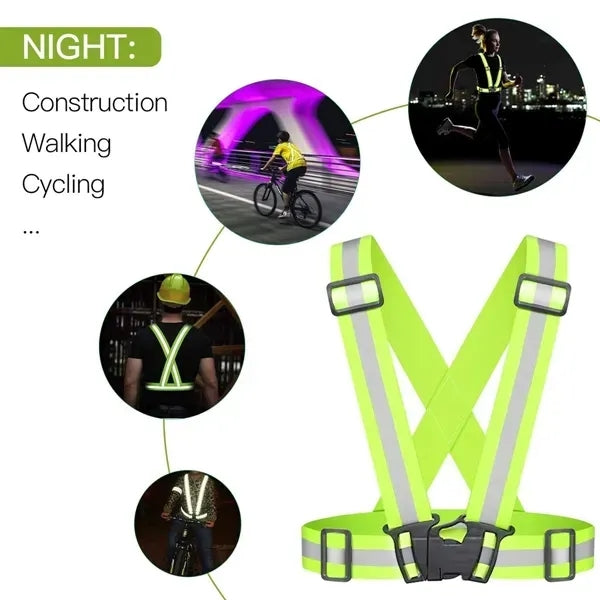 Adjustable Hi Vis Reflective Running Safety Belt