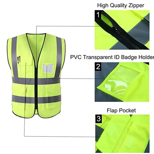 Multi Pockets High Visibility Reflective Safety Vests