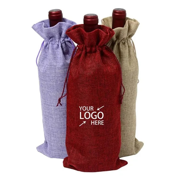 Burlap Wine Bags for 750ml  Bottles