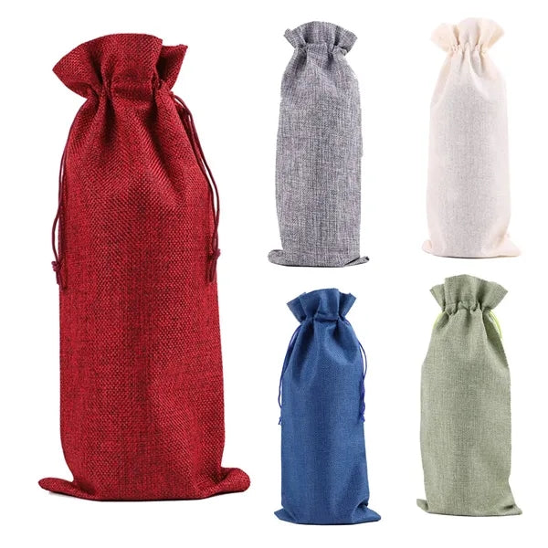 Burlap Wine Bags for 750ml  Bottles