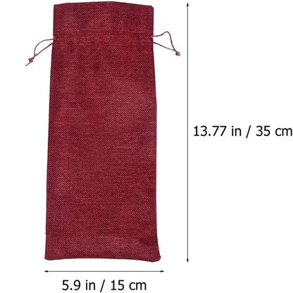 Burlap Wine Bags for 750ml  Bottles
