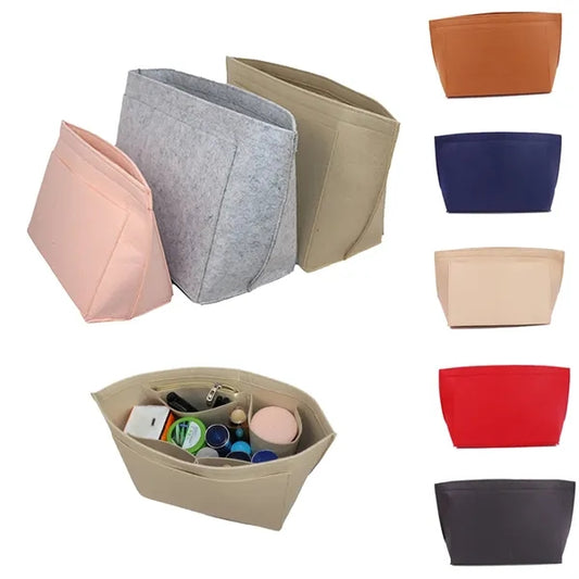 Felt Cosmetic Bag Insert Organizer 28X25X17CM