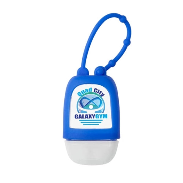 1oz Hand Sanitizer Gel in Silicon Case w/ Strap