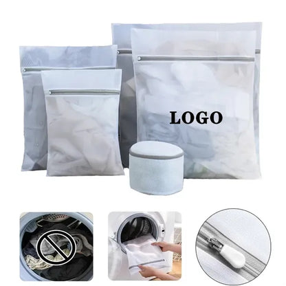 12"*16" Clear Net Mesh Laundry Bags with Zipper Closure