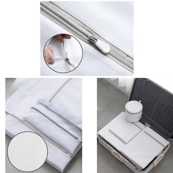 12"*16" Clear Net Mesh Laundry Bags with Zipper Closure