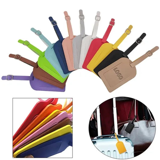 Colorful PU Leather Luggage Tag For Better Identification