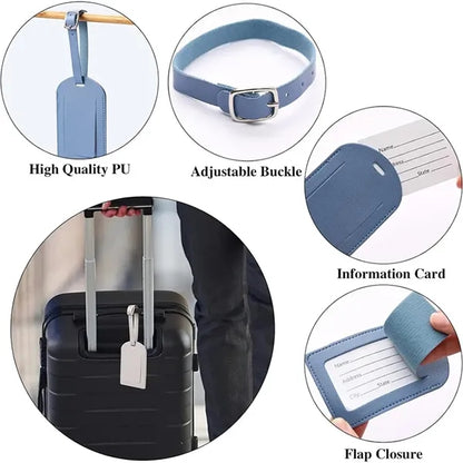Colorful PU Leather Luggage Tag For Better Identification