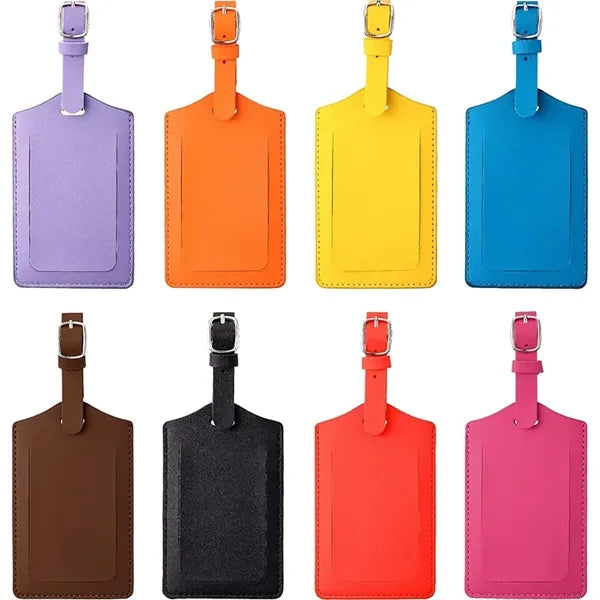 Colorful PU Leather Luggage Tag For Better Identification
