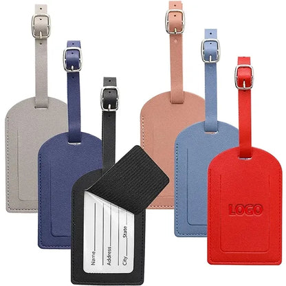 Colorful PU Leather Luggage Tag For Better Identification