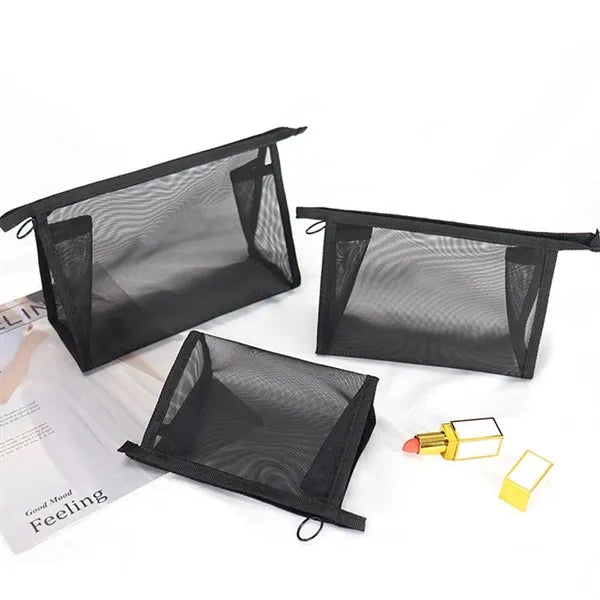 9 1/2"*2 4/5" Mesh Cosmetics Make up Bag With Zipper Colsure