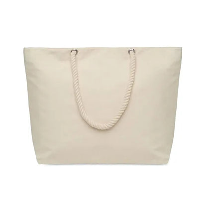 Rope Handle Canvas Beach Tote Bag
