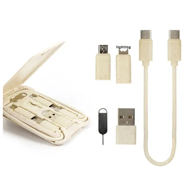 Multi-Type Charging Cable W/Adaptors Kit Case