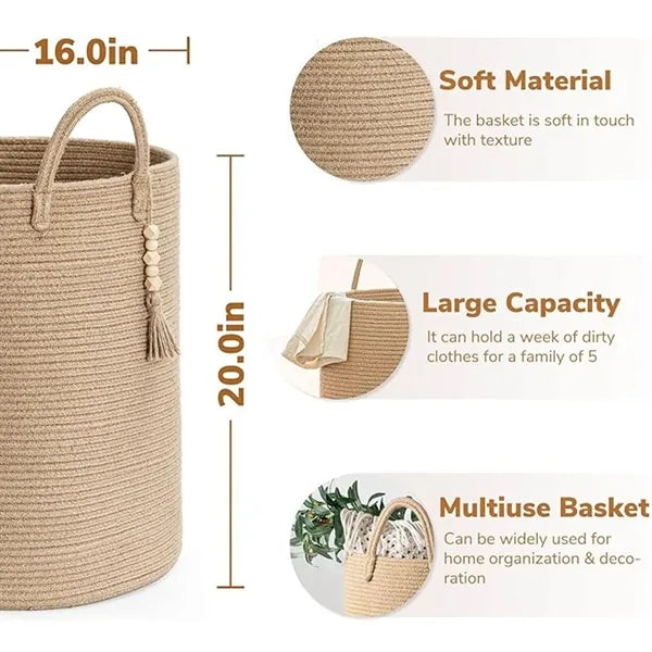 Laundry Basket Jute