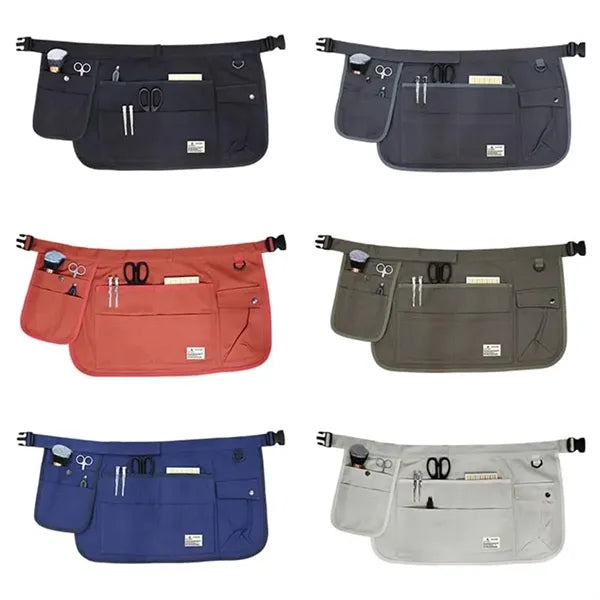 Multi-Pocket Bib Half Apron