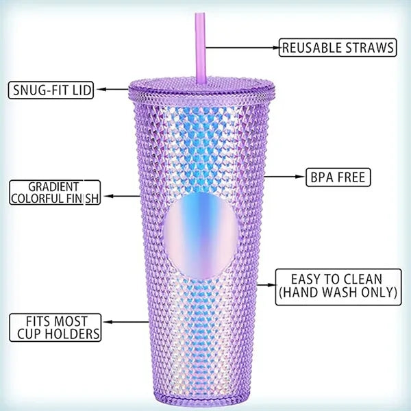 24Oz Studded Matte Cup Tumbler