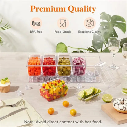 Condiment Caddy Ice Chilled Holder