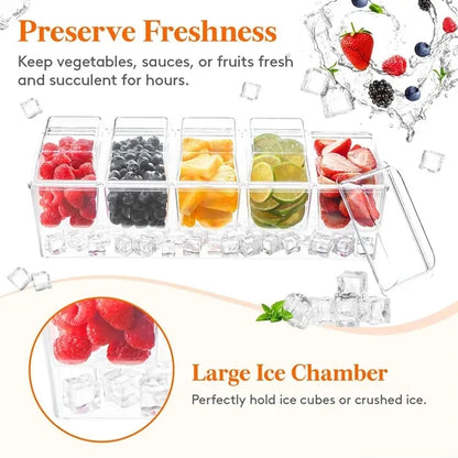 Condiment Caddy Ice Chilled Holder