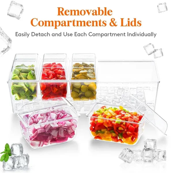 Condiment Caddy Ice Chilled Holder