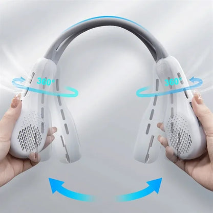 Ambient Light Hanging Neck Fan