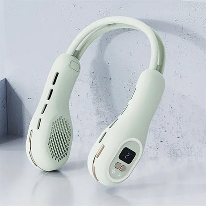 Ambient Light Hanging Neck Fan