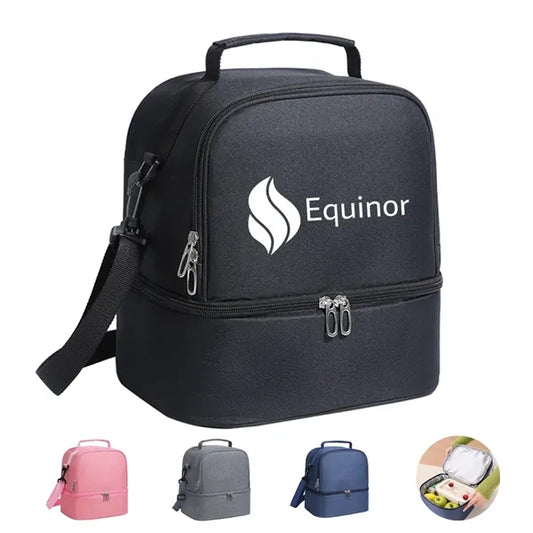 Double Layer Insulated Lunch Bag
