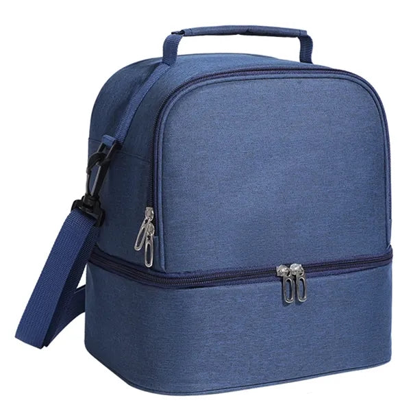 Double Layer Insulated Lunch Bag