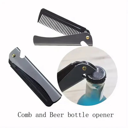 Stainless Steel Mustache Folding Comb