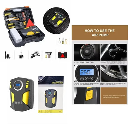 Portable Tyre Inflator Air Compressor Kit