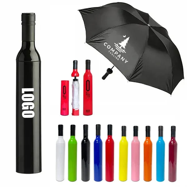 Custom Wine Bottle Umbrella