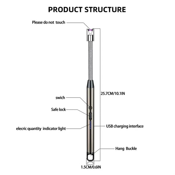 Flexible Neck USB Rechargeable Llighter