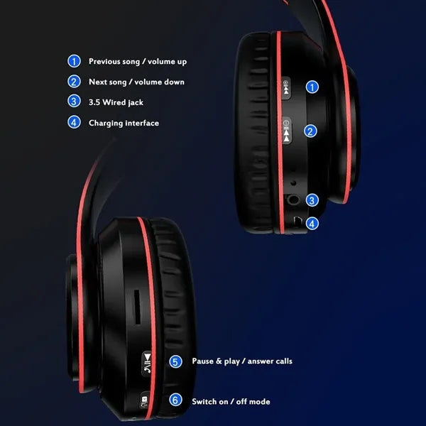 LED Wireless Bluetooth Sports Headphone