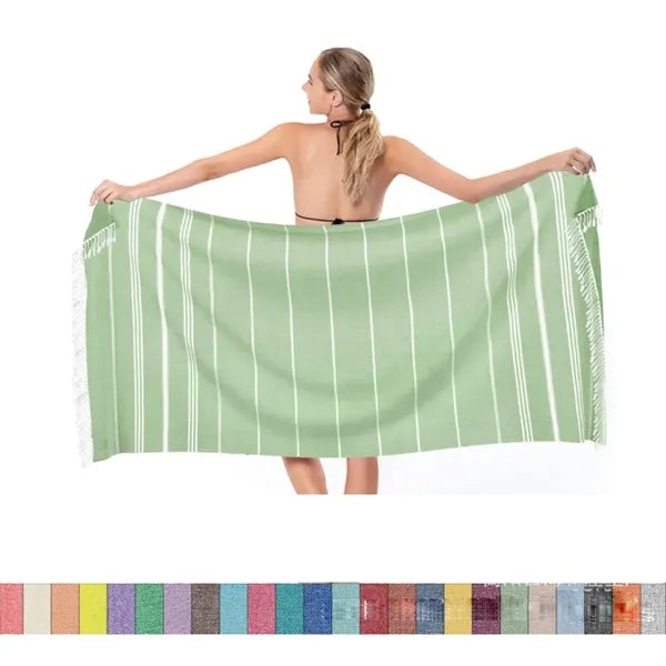 Turkish Beach Towel Oversized 39x71 100% Cotton