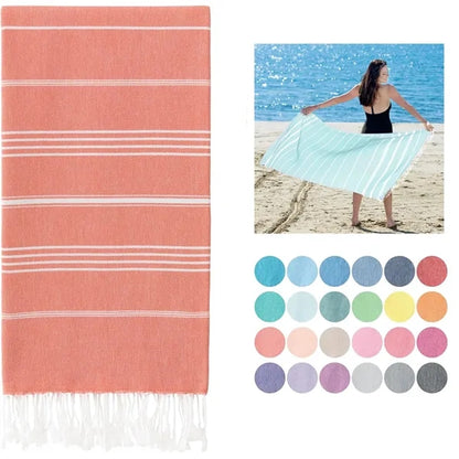 Turkish Beach Towel Oversized 39x71 100% Cotton