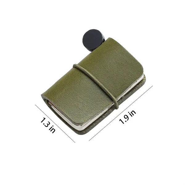 Crazy Horse Genuine Leather Mini Notebook Journal
