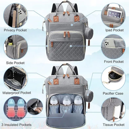 Diaper Bag Backpack with USB Charging Port