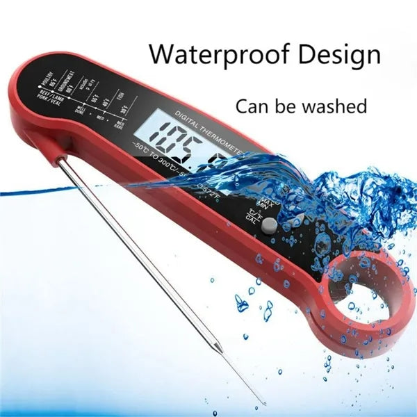 Foldable Waterproof Digital Instant Read Meat Thermometer