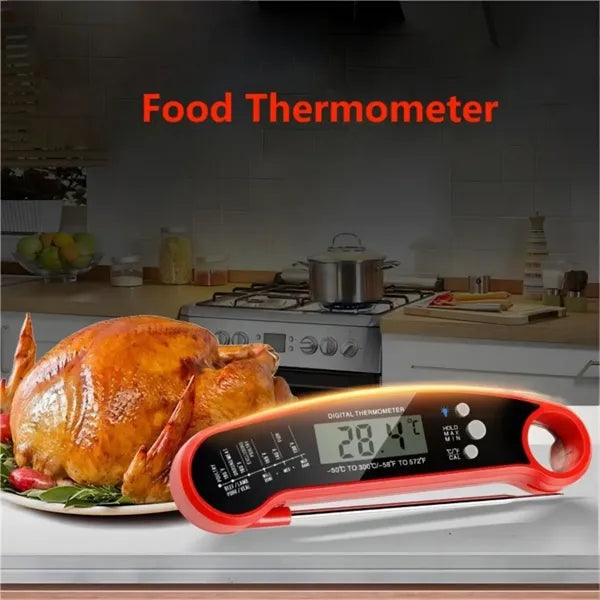 Foldable Waterproof Digital Instant Read Meat Thermometer