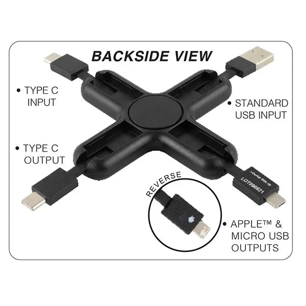 5-in-1 Cell Phone Charging Cable Spinner