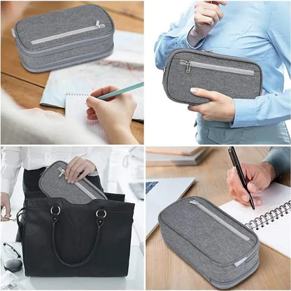 Custom Big Capacity Three-Tier Stationery Pencil Bag