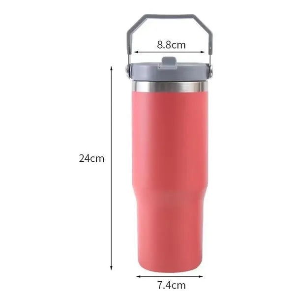 Stainless Steel Double Wall Insulated Tumbler With Handle