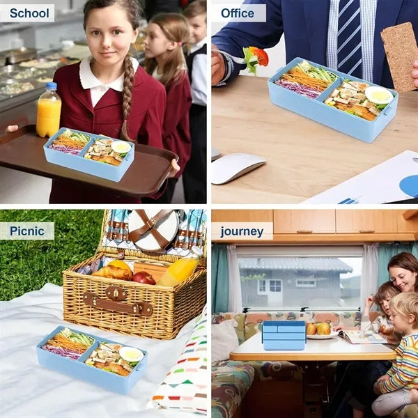 3 Compartment Stackable Bento Lunch Box