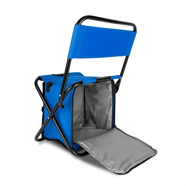 Folding Chair with 24 Can Cooler Bag & Pockets