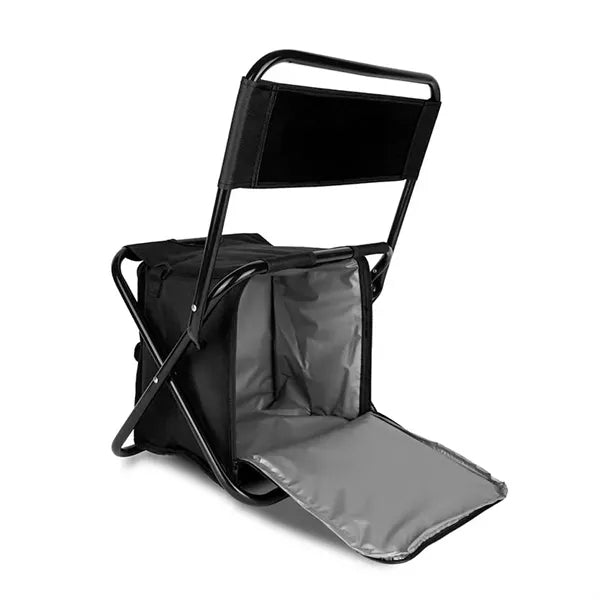 Folding Chair with 24 Can Cooler Bag & Pockets