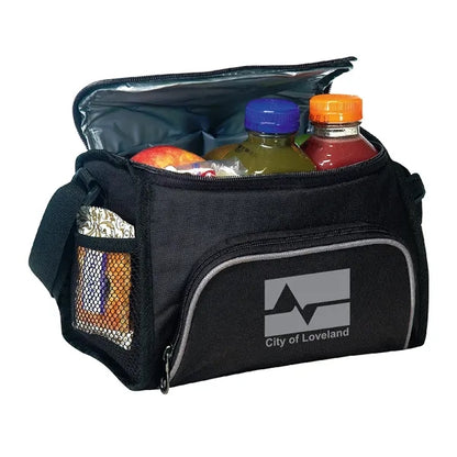 Lunch Cooler Bag w/ Pockets & Shoulder Strap
