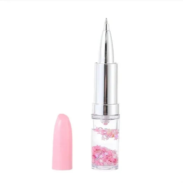 Lipstick Shape Gel Pen Oil Quicksand Glitter